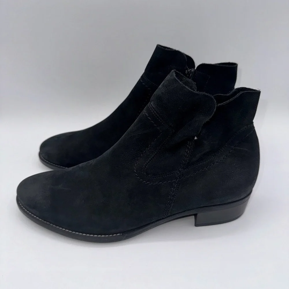 Paul Green Boston Boots‎ Womens Size 7.5 UK 5 Black Leather